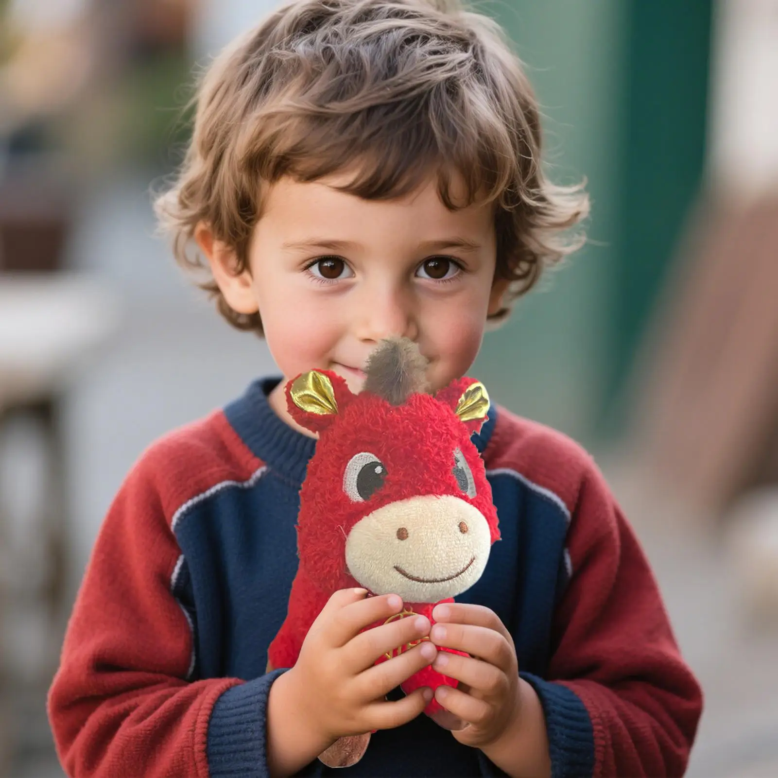 ตุ๊กตาสัตว์นุ่มสำหรับเด็กผู้หญิง สีแดงนำโชค ตุ๊กตาสัตว์มงคลต้อนรับปีใหม่ ปีมะโรง ของเล่นตุ๊กตาผ้าสำหรับโซฟา โต๊ะข้างเตียง เตียงนอน ห้องเด็ก