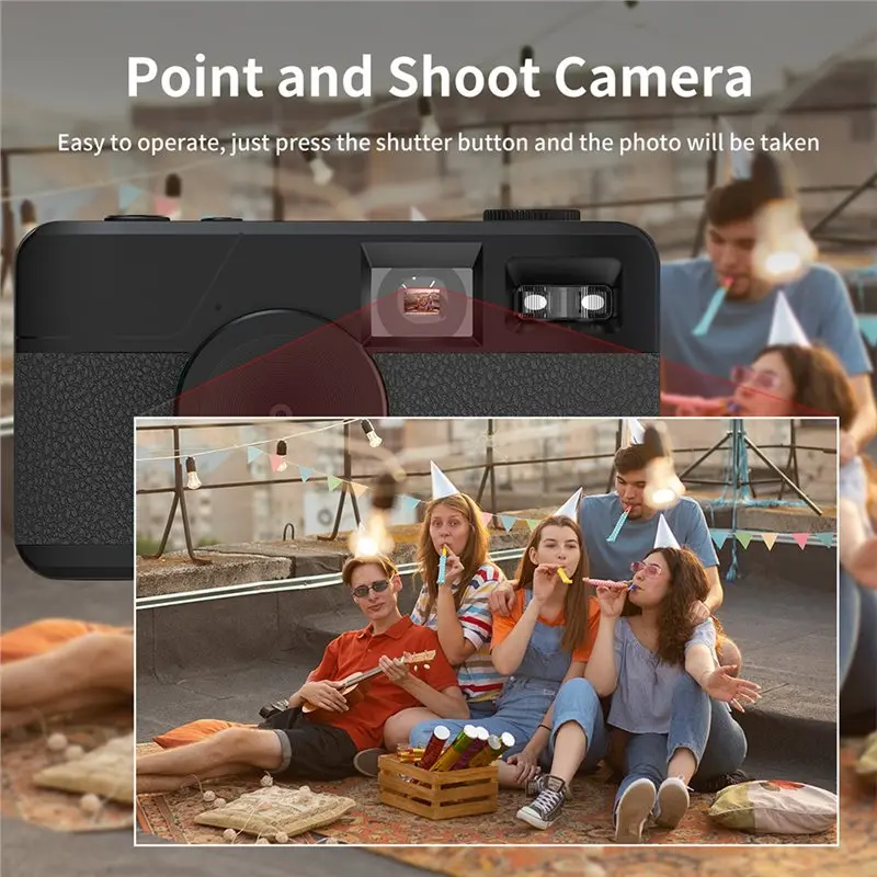 AT82-Mini Screenless Digital Camera Screen Retro Vintage Design 8MP Photo Flash 8 Mode Filters No Display Panel For Camping