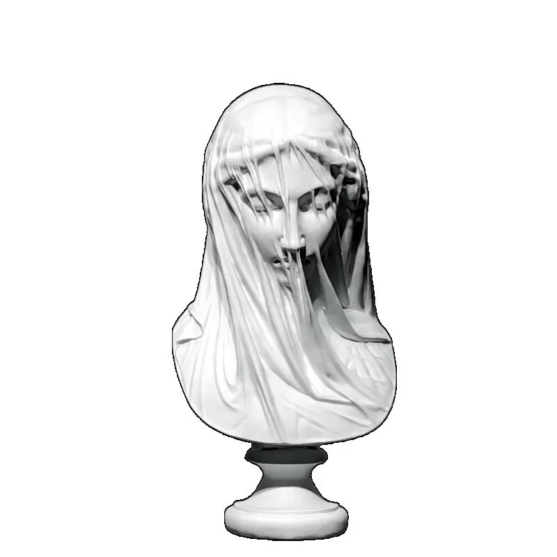 Veil girl plaster figure ornament home decoration sculpture plaster ornament