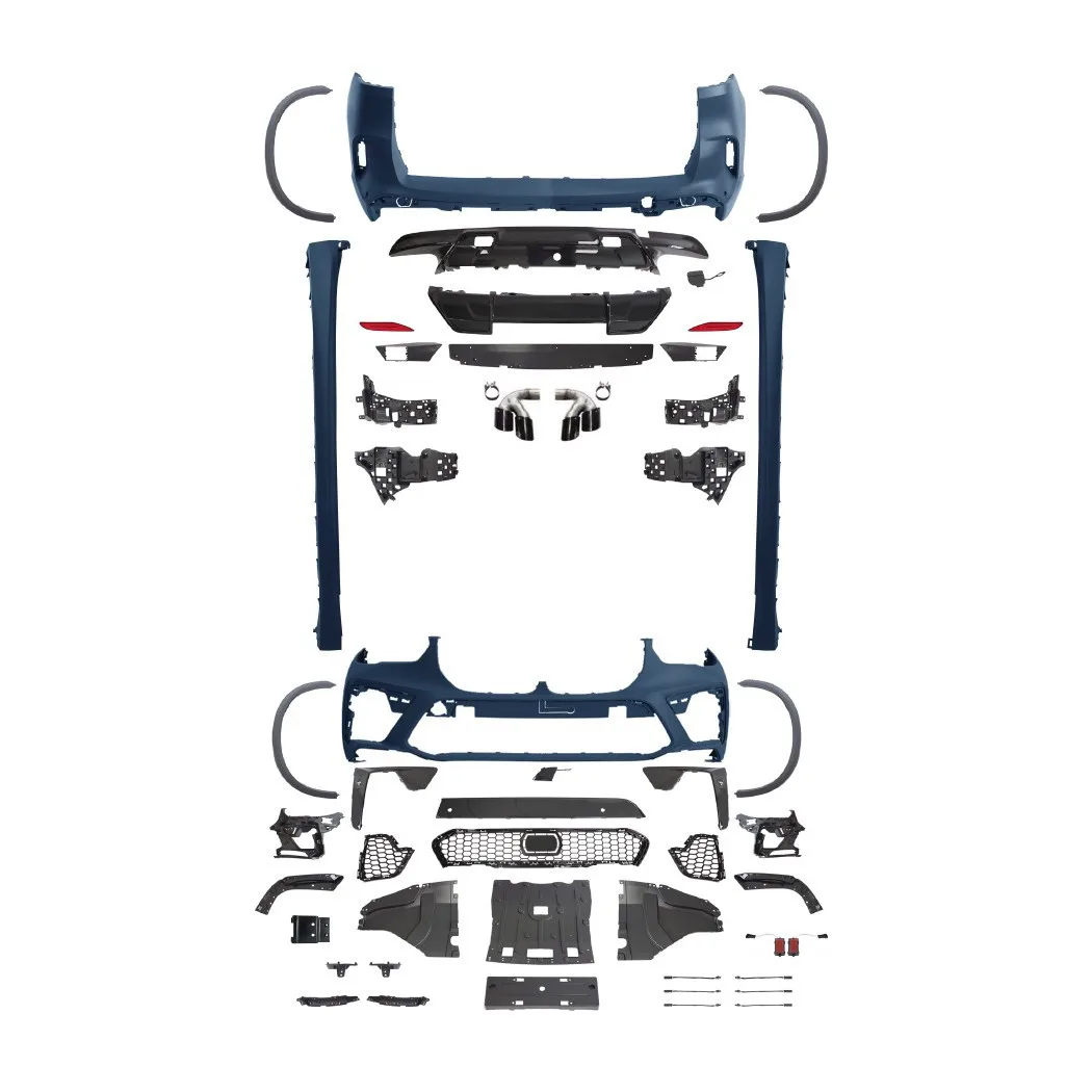 

Подходит для X5 G05 19-22 модифицированного переднего и заднего бампера X5M в сборе, комплект кузова, спойлер, диффузор