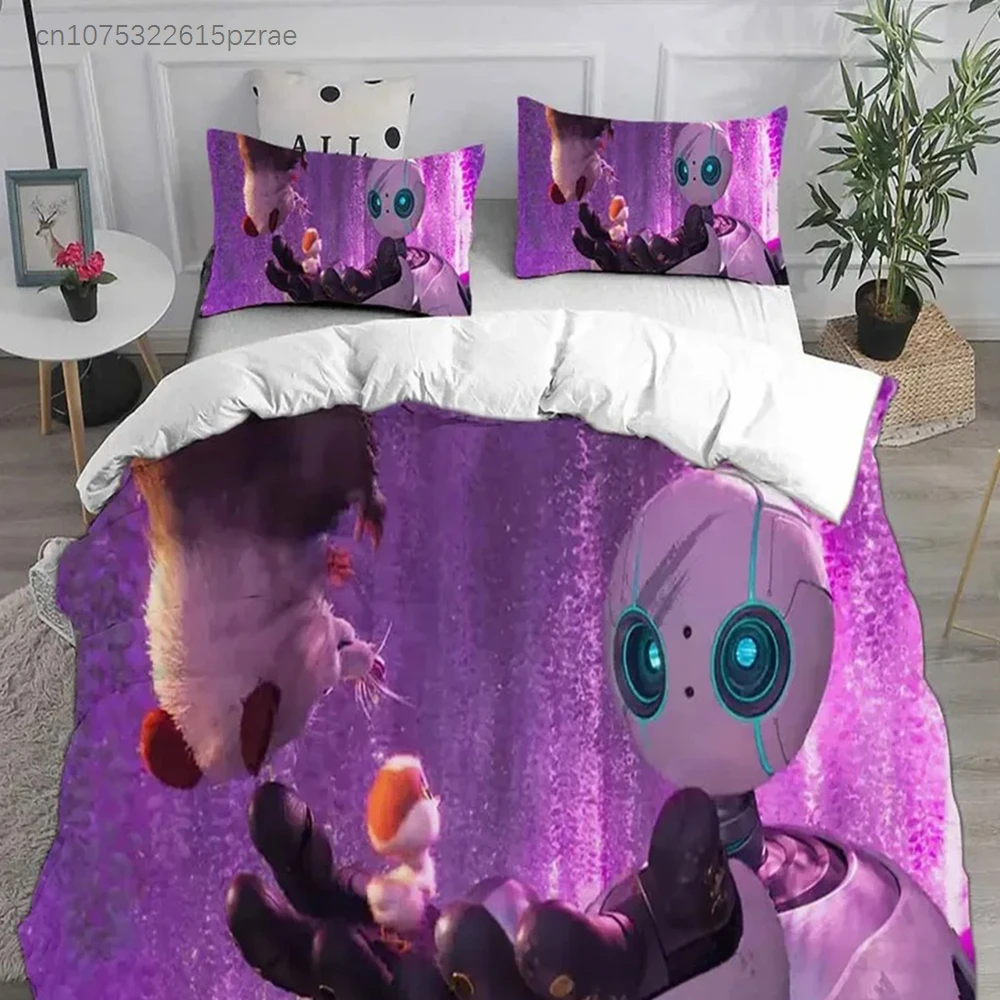 Hot Sale The Wild Robot Bedding Set,Girls Boys Single Twin Queen Size,Rozzum Duvet Cover Pillowcase Bedding