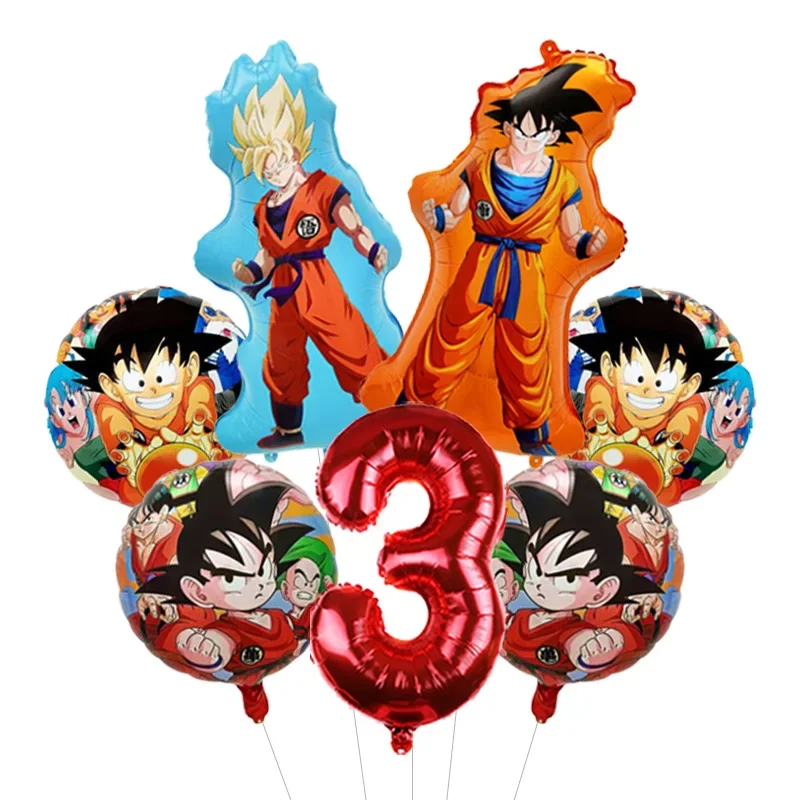 Dragon Ball Z Themen-Bachelor-Party Ballon-Set Vier-Sterne-Folienballon mit Goku-Aufdruck für Anime-Fans Feier – Detail 12