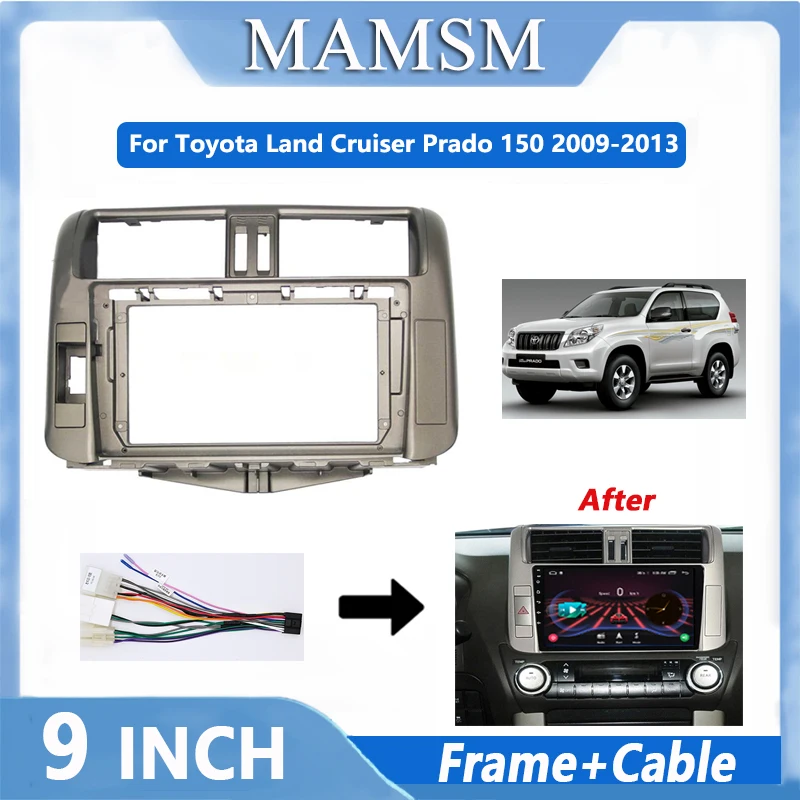 

9 Inch Car GPS Navigation Stereo For Toyota Land Cruiser Prado 150 2009-2013 Radio Fascias Panel Frame Fit Dash Headunit Screen