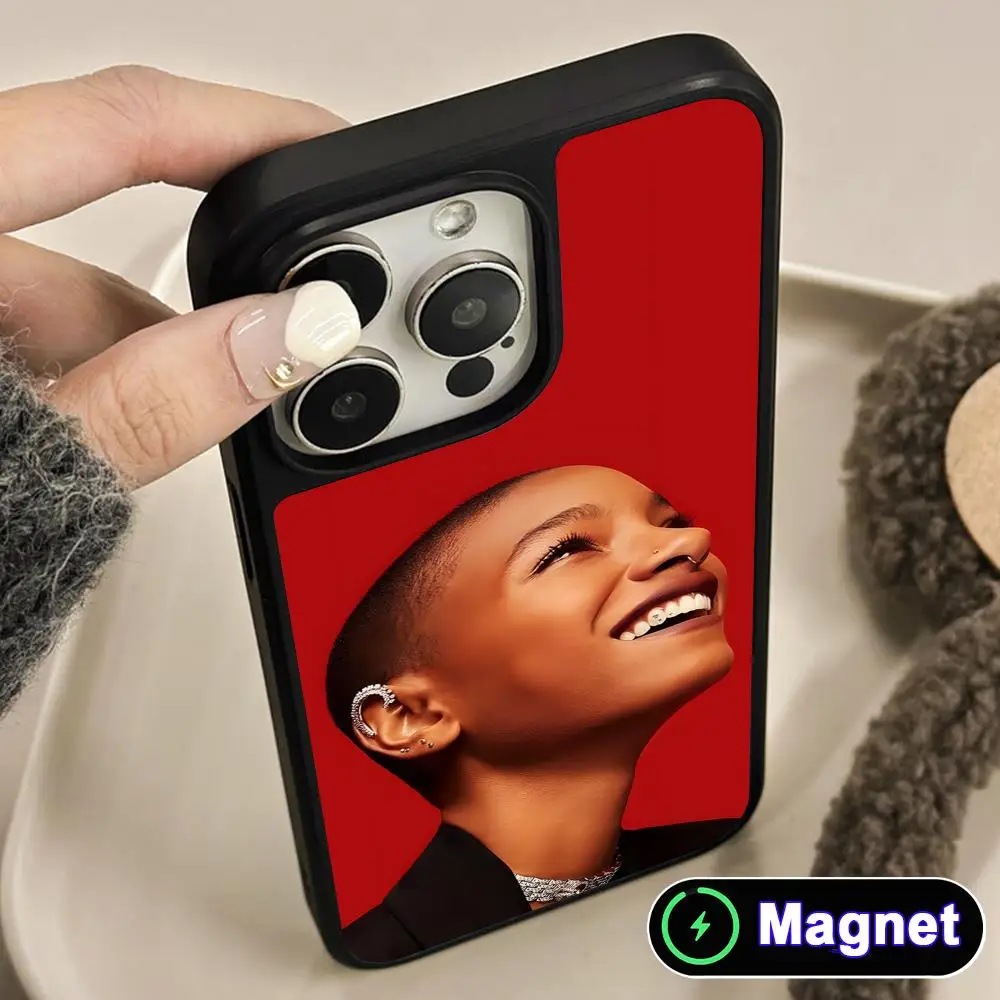

Чехол для телефона Magsafe с матовой поверхностью Willow Smith для iPhone 17 16 15 14 13 12 11 Air Pro Max Plus, цветной