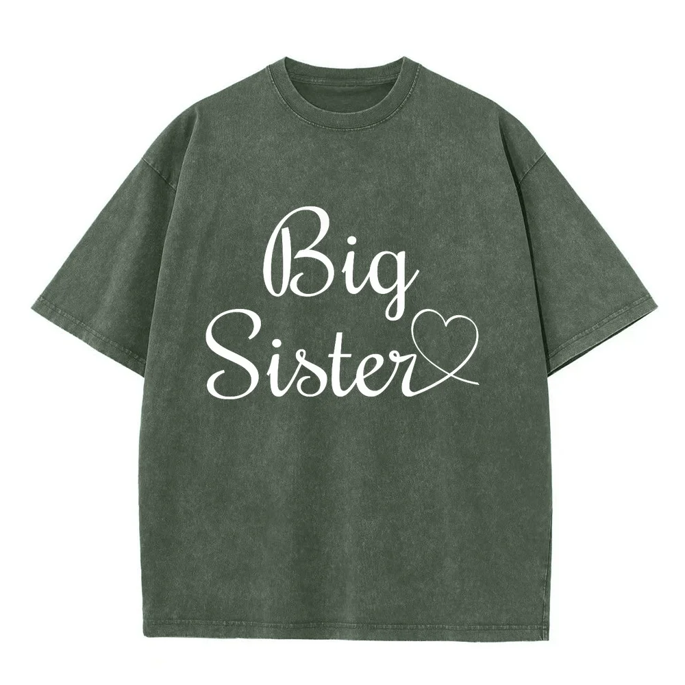 Cool Big Sister T-Shirt Unisex Printed Shirt Oversize Man T-Shirts 100% Cotton Gift Tee Daily Tops Birthday Gift Casual Clothes