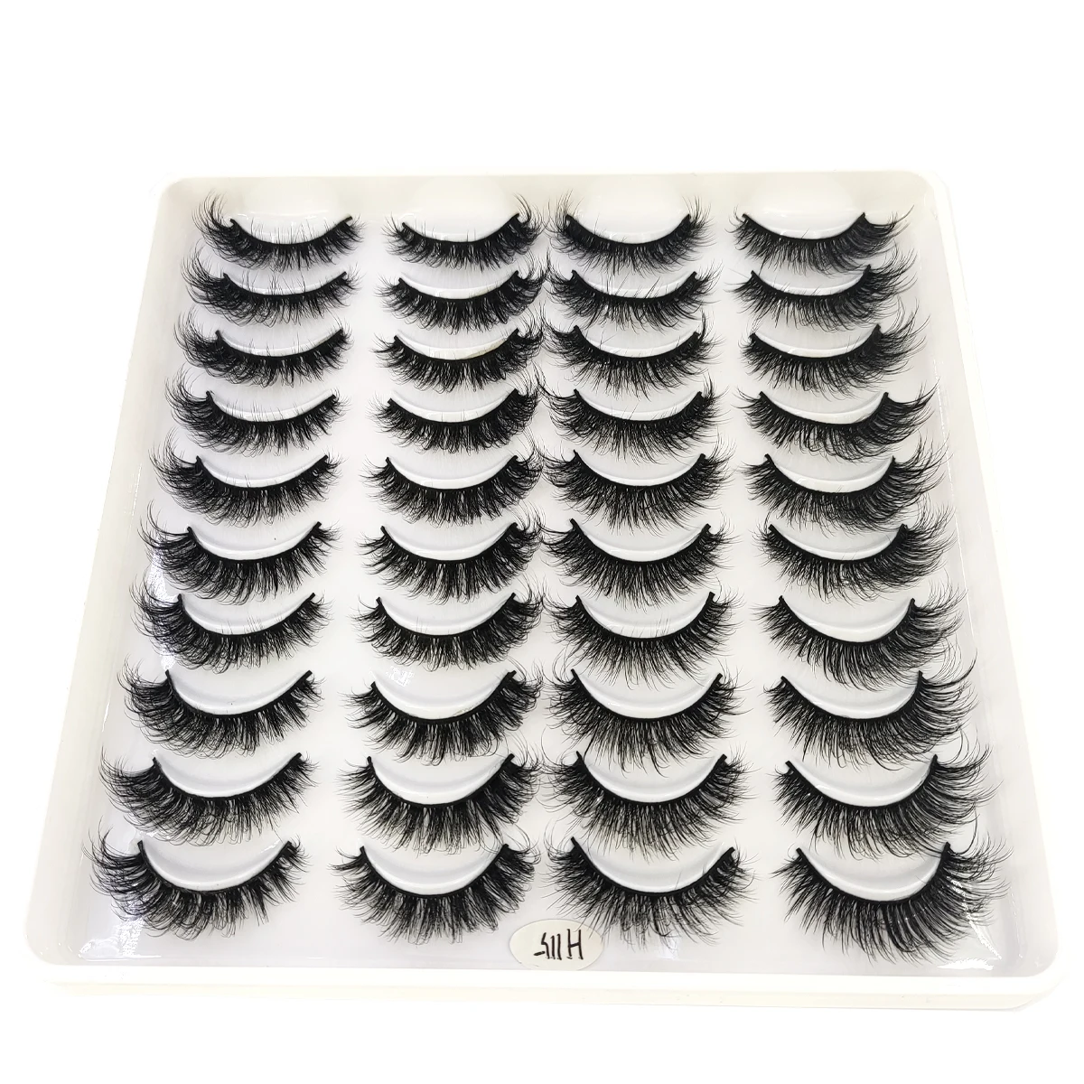 AMSDCN New 20 pairs of natural 3D artificial mink eyelashes false eyelashes makeup set mink eyelashes extended eyelashes short e
