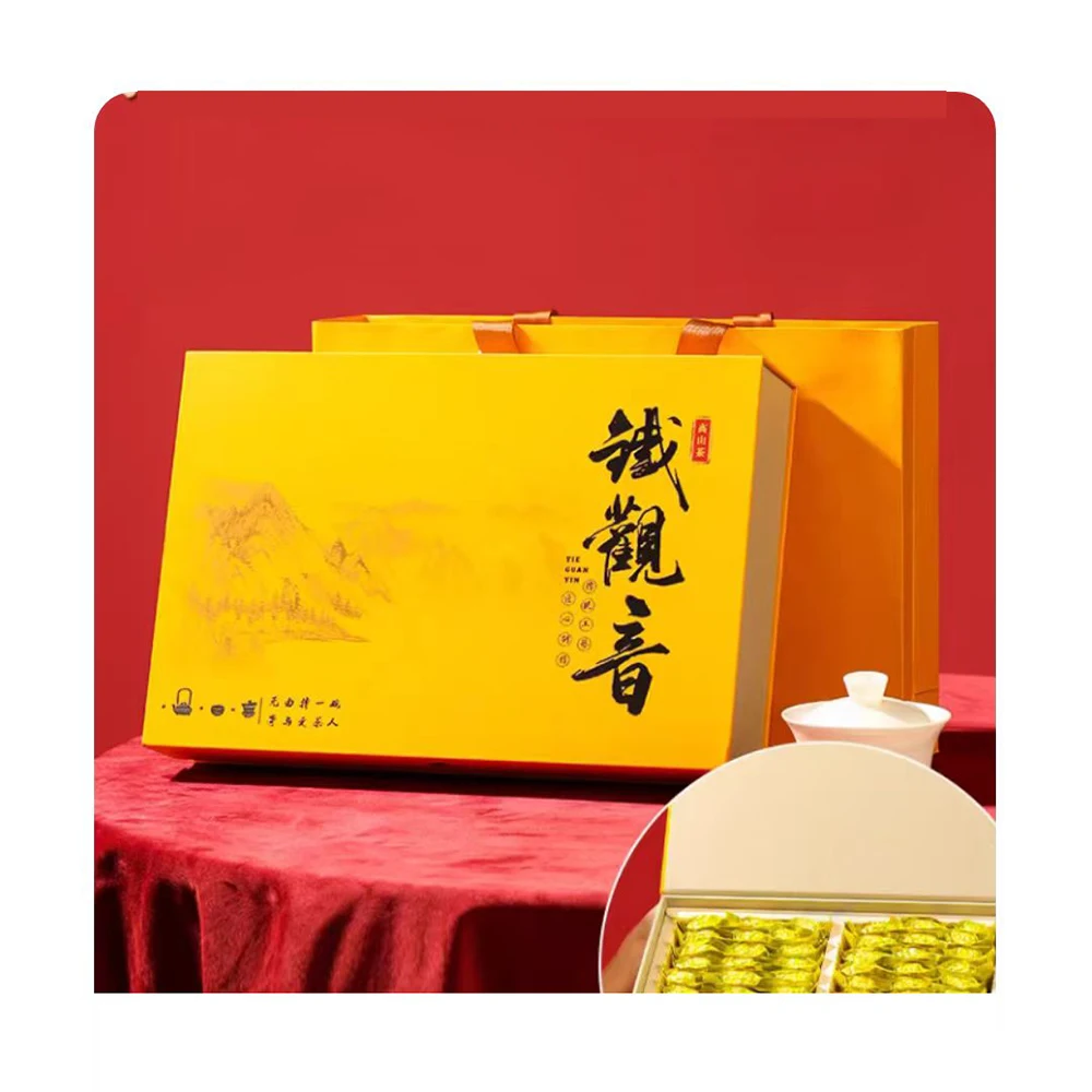 

Chinese TieGuanYin Tea Set, Vacuum Plastic Bags, Recyclable Compression Packing Bag, Anxi Tieguanyin Oolong Tea, 500g