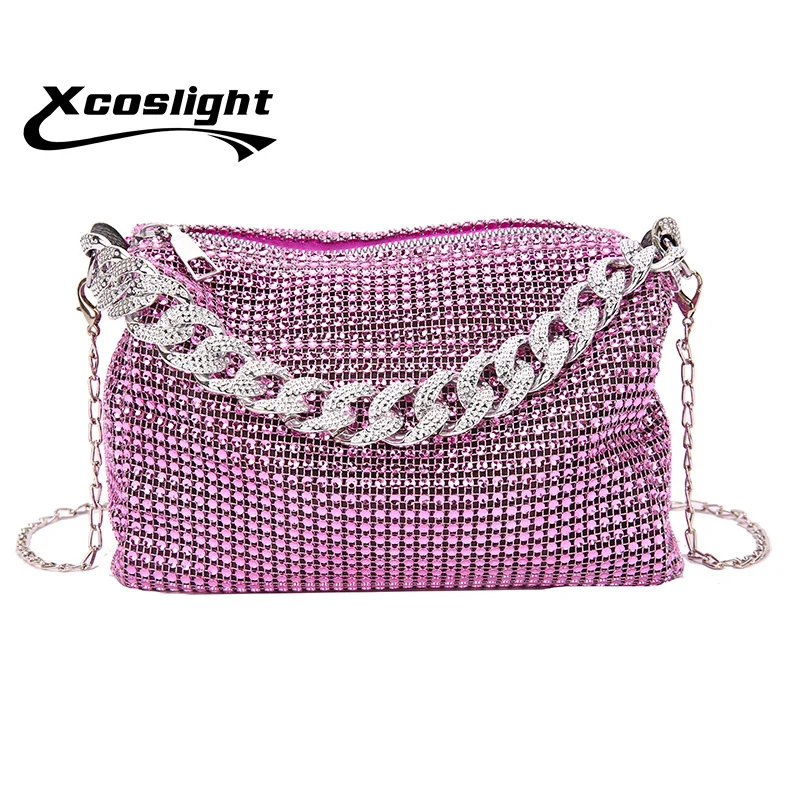 2024 Evening Gold Violet Clutch Bag Glitter Bead DESIGN Elegant Woman Party bags Vintage Fashion Bridal Purse Silver Handbags