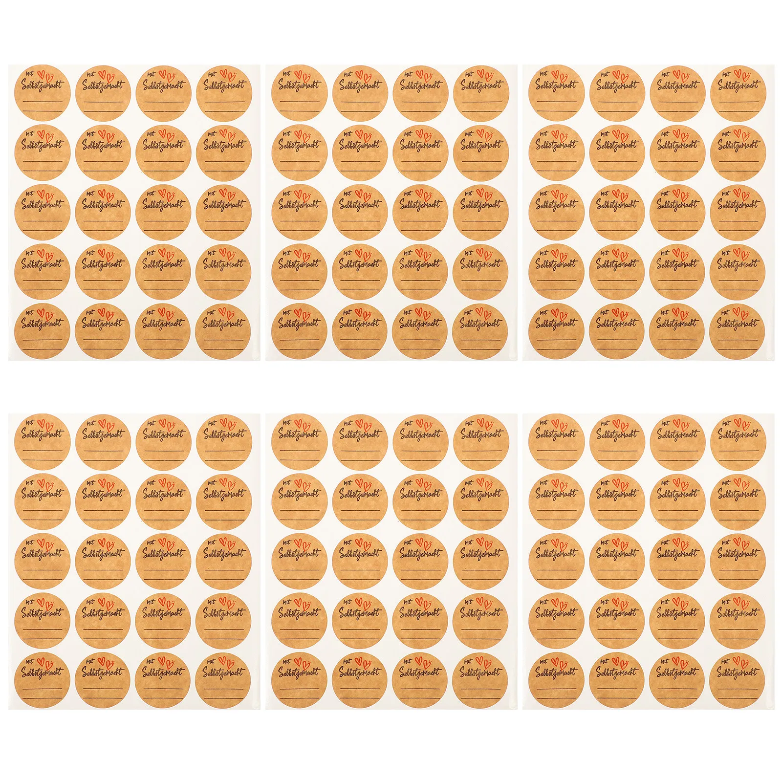 

600 Sheets Label Stickers for Gift Decor Delicate Sealing Stickers Adhesive Labels for Kraft Paper Jar Lid Canning Spice Storage