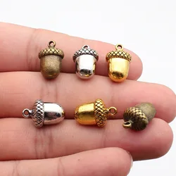 WYSIWYG 5pcs 17x10x11mm 3 Colors 3D Acorn Charms Hazelnut Charms Pendant For DIY Jewelry Making Jewelry Craft Findings