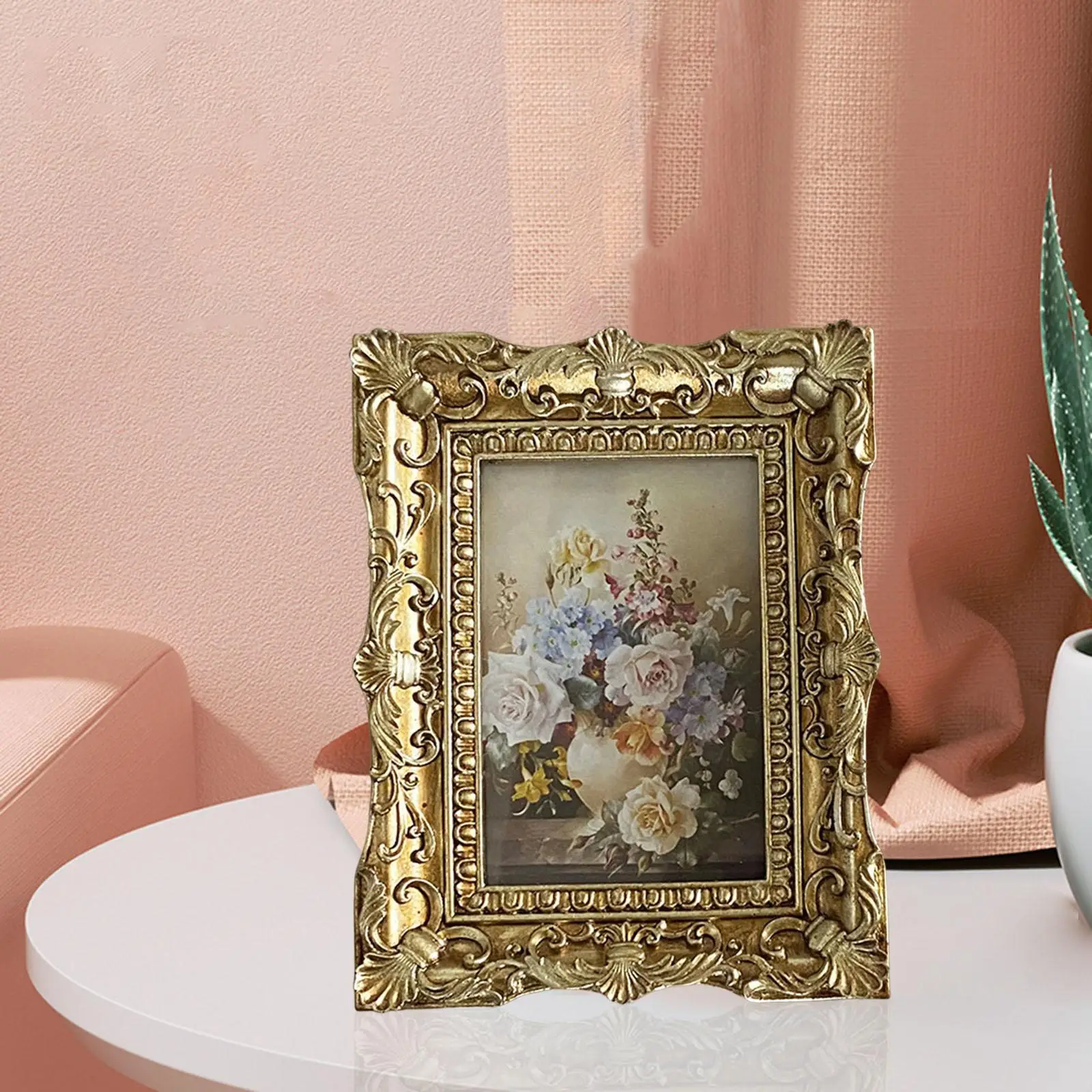 Vintage Style Photo Frame Photo Holder Oil Painting Frame for Home Table Decoration Photo Gallery Display Hanging Decoration