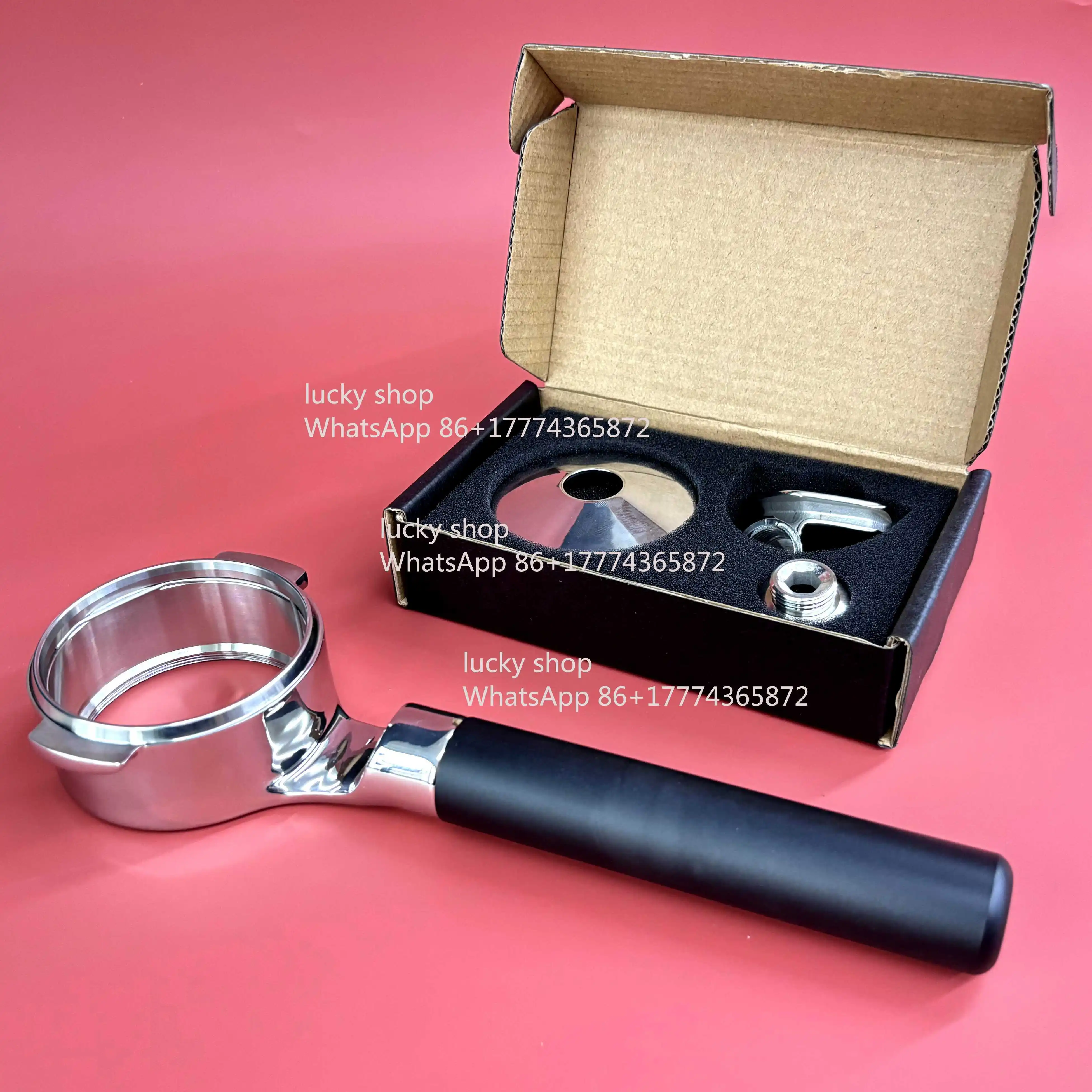 Split Coffee Machine Bottomless Handle Black