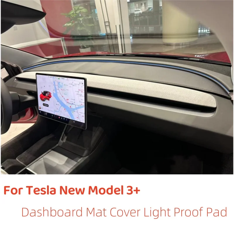 For Tesla model 3 2024 highland Flannel Dashboard Cover Pad Sunshade Protector Anti-UV Dash Mat Sunshield Non-slip Accessories