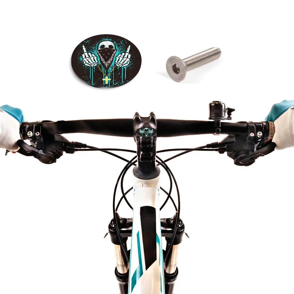 AliExpress CNC Aluminum Alloy MTB/Road Bike Headset Cover - Lattice Design Lightweight Protective Stem Cap with Bolts & Screws