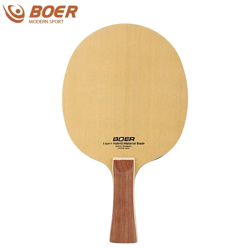 BOER-Lame de tennis de table, 7 couches de bois + 216.239.carbone, planche de ping-pong professionnelle, services astronomiques + bon contrôle