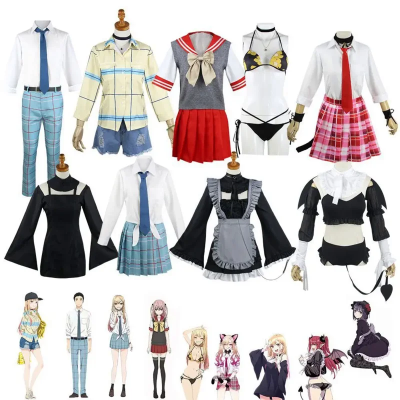 Anime Marin kitgawa my dress up Darling cosplay costume Inui sajuna JK uniform skirt swimsuit maid cospaly Halloween costume