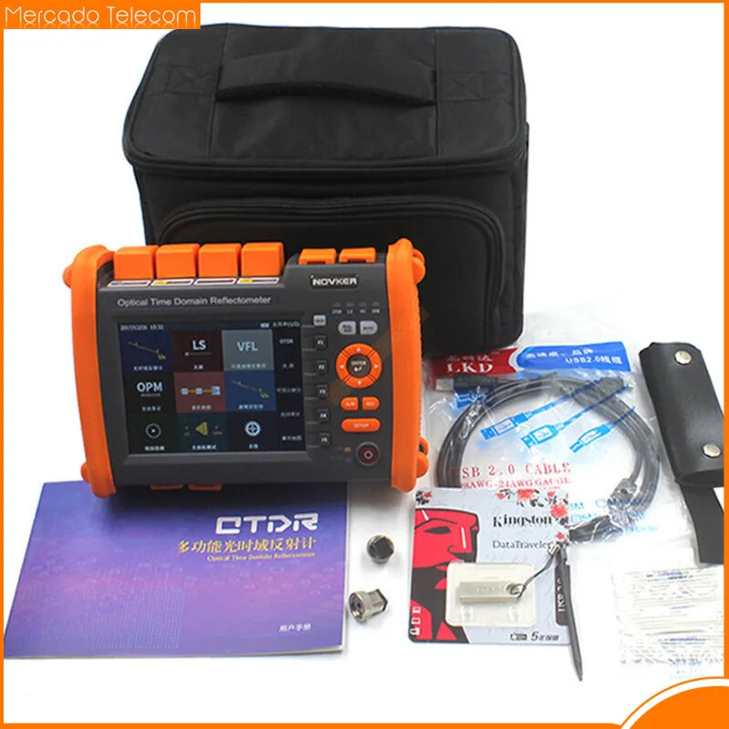 

NOVKER OTDR NK5600 1310/1550nm 32/30dB SM Optic Fiber OTDR Tester With VFL OPM Light Source Functionn