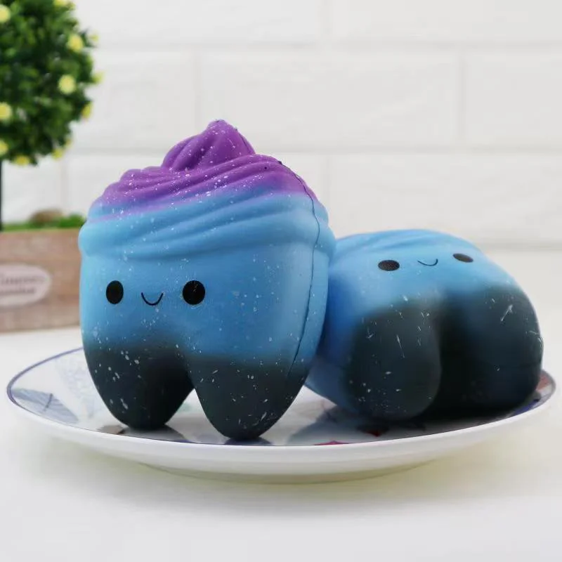 نموذج أسنان إسفنجية لطيفة - كرة ضغط بطيئة الارتفاع، هدية مكتب طبيب الأسنان للأطفال، لعبة يد تململ حسية