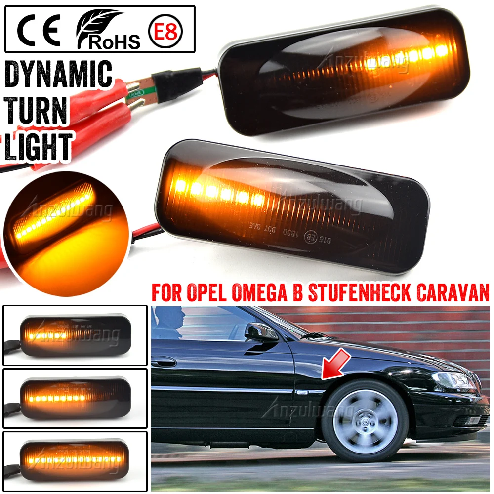 Led Dynamic Side Marker For Opel Omega B Stufenheck Caravan 1994-2003 Turn Signal Light Sequential Blinker