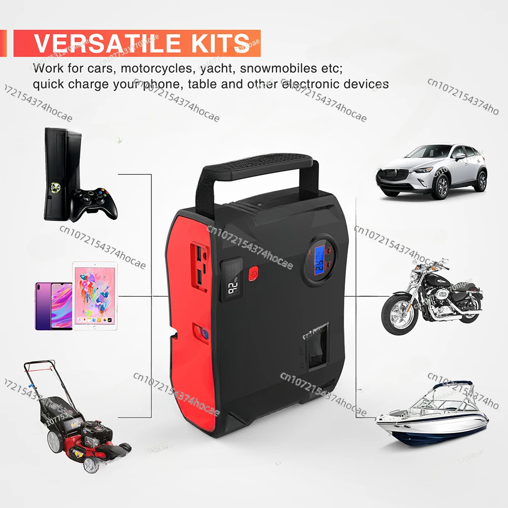 Utrai 2000A Jump Starter Vehicle Emergency Tools With Air Pump Powerbank Jumpstart with LED Light Tire Inflator OEM Factory