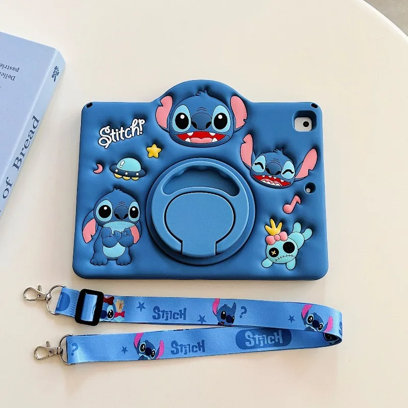 

Чехол MINISO Stitch для iPad Pro 2 3 (M4) Air (M2) 11 дюймов, 10, 11-го поколения, чехол для планшета Air 3 4 5 с вращающейся подставкой, защитный чехол