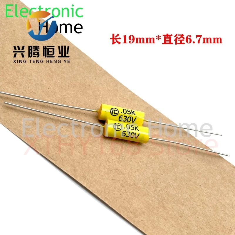 

10PCS/LOT CBB MKP 0.05uf 503 5nf 630v 2J axial through-hole audio coupling infinite film capacitor 630v0.05k 19x6.7mm