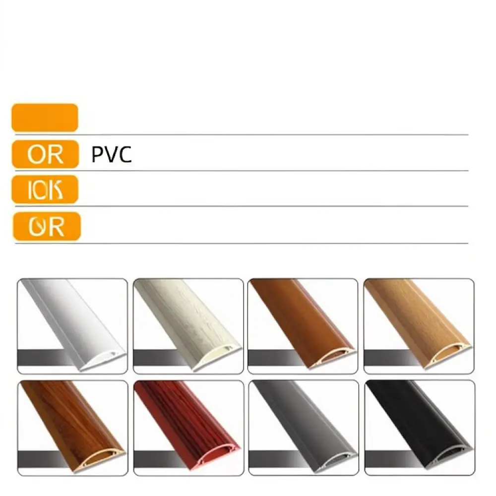 Decorative Floor Wire Duct PVC Cord Protector For For Qijia Cable Management Channel Home Office Wire Hiding Raceway