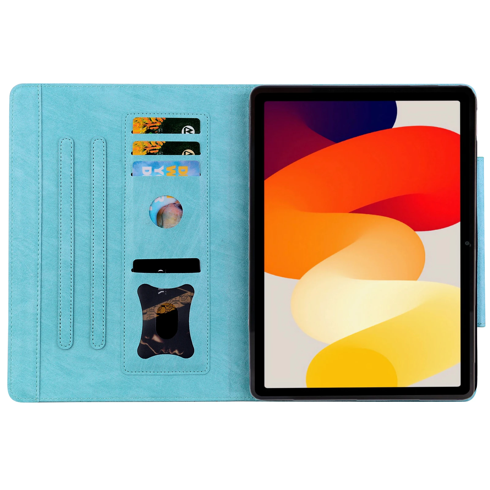 For Xiaomi Redmi Pad 2 11 Case Cat Buckle Closure Leather Protective Stand Cover - Baby Blue