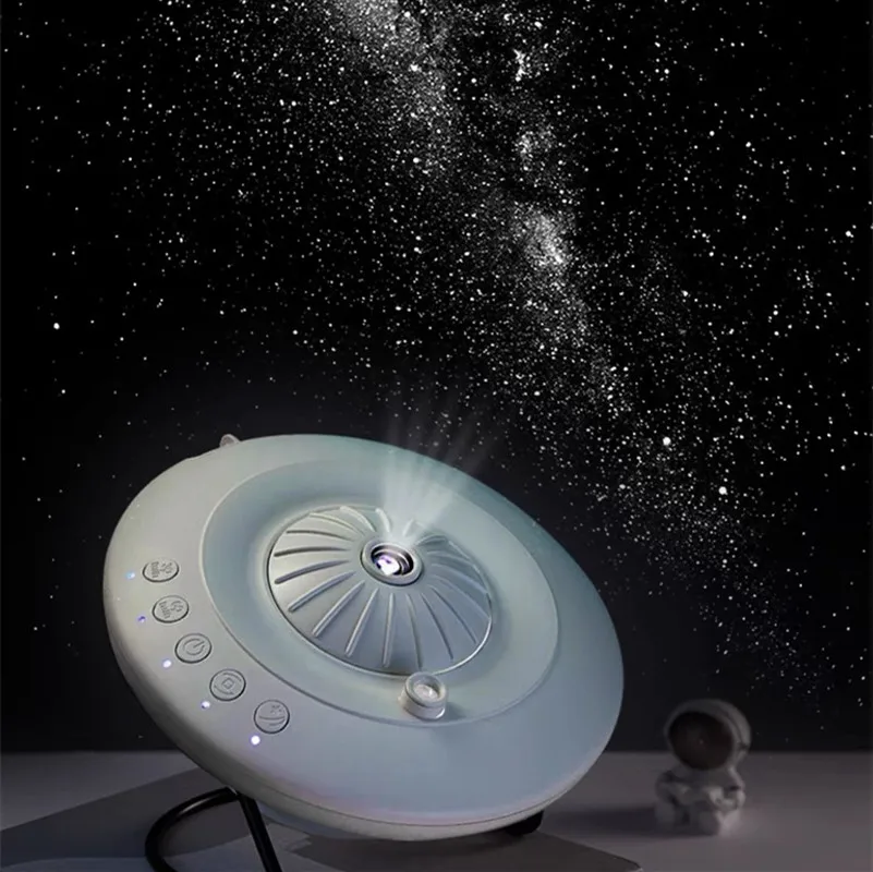 8 in 1 LED UFO Star Projector Night Light Projection Galaxy Starry Sky Rechargeable Projector Lamp Kids Room Ceiling Decoration