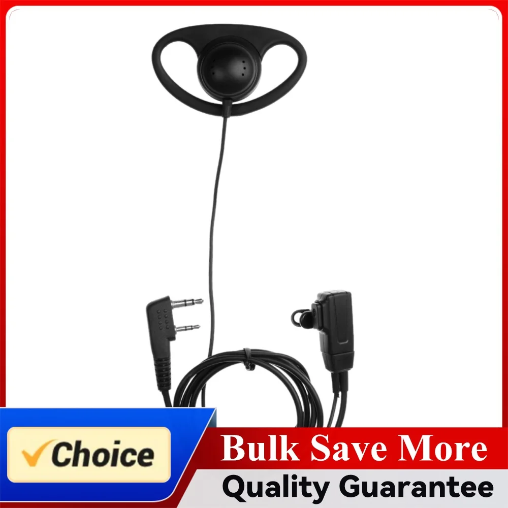 D-Shape Walkie Talkie Headset with MIC PTT Earphone Walkie Talkie Headset Multifunctional for Baofeng Kenwood Puxing TYT Radio