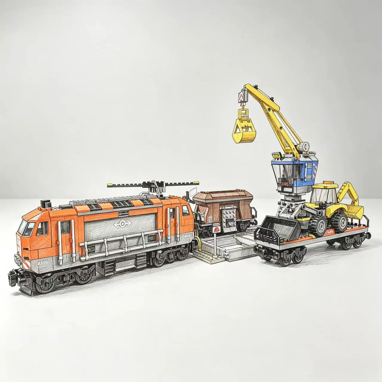 The new red freight transport train with track-mounted home decor items makes a perfect gift for holidays and birthdays.