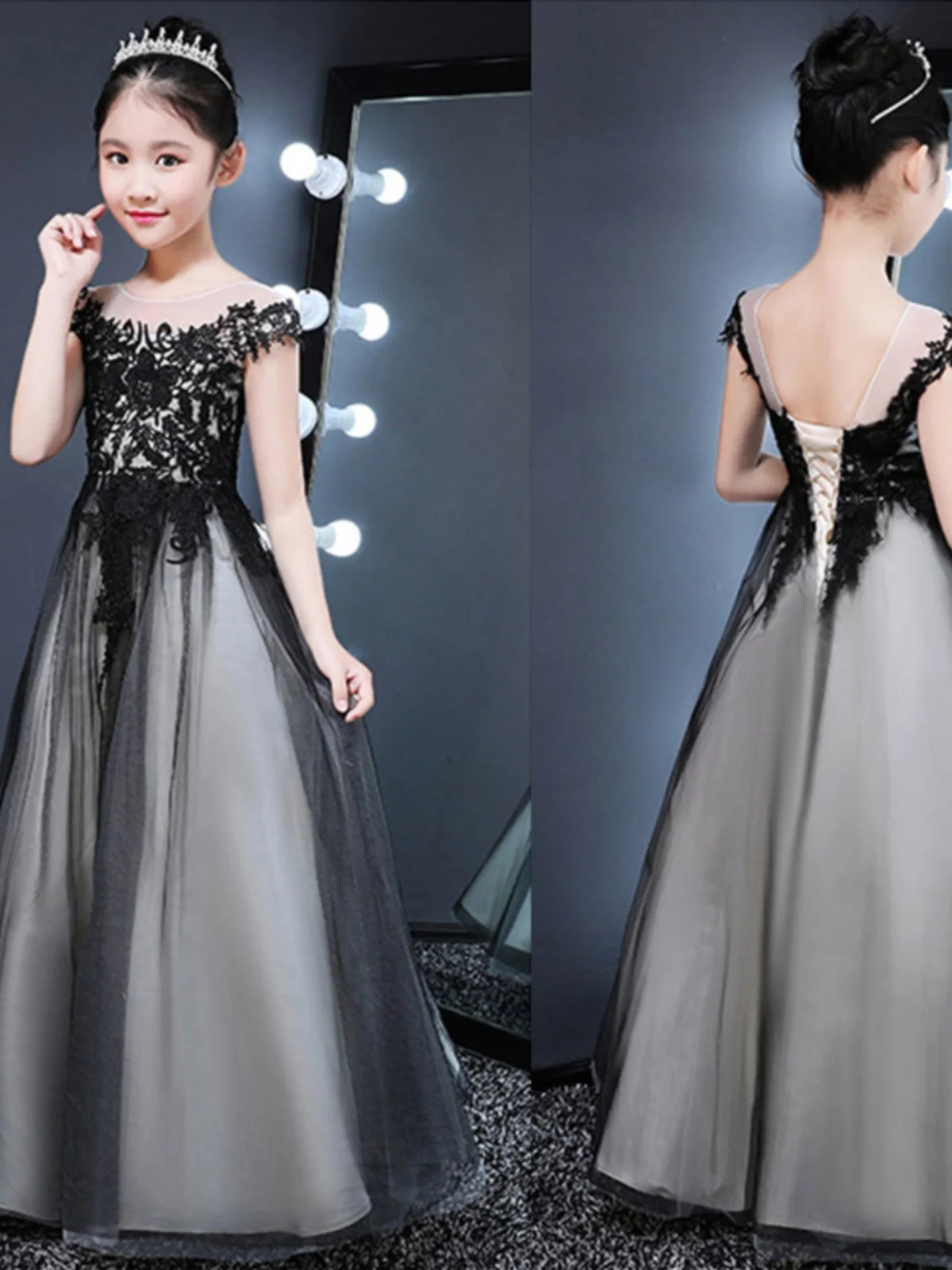 

2026 New Princ Skirt for Girls Birthday Large Size Chiffon Puffy Skirt Chorus Performance Clothes High Waist Ball Gown