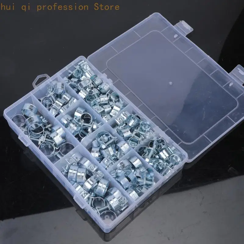 Schraubenverstellbarer Mini-Schlauchklemmensatz, 120-teilig mit Größenetiketten H8WE – Detail 8