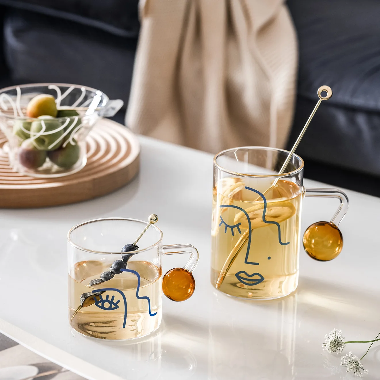 

JOYLOVE Transparent Creative Heatresistant Glass Coffee Tea Drinks Breakfast Ice Beer Glass Cup Handle Drinkware Milk Juice Mug