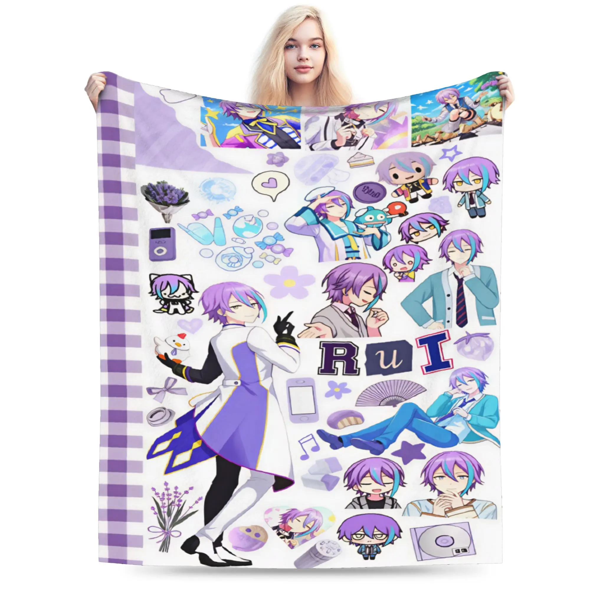 Project Sekai Rui Kamishiro Anime Game Blankets Quality Super Soft  Throw Blanket Winter Children Living Room Print Bedspread