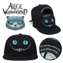 Disney Alice w krainie czarów moda czapki baseballowe dla mężczyzn damska Cheshire w stylu casual, haftowana męska czapka czapka z daszkiem Hip Hop czapka