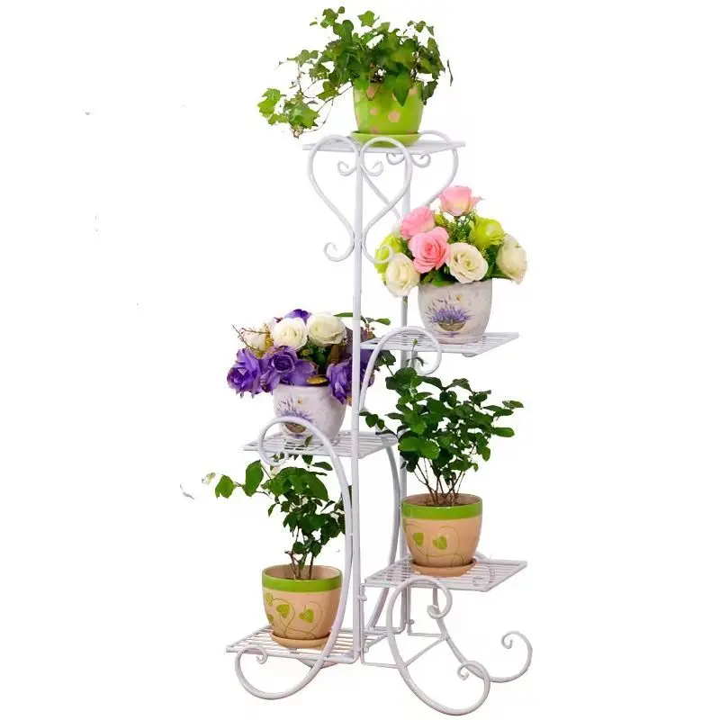 Flower Plant Display Stand Home Garden Potted Square Flower Metal Shelves Plant Pot Storage Rack Decoration