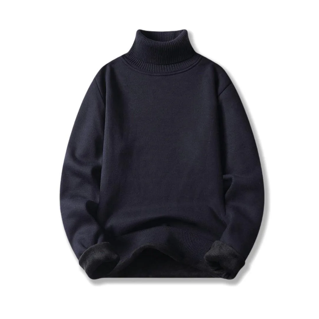 

Men's Thicker Turtleneck Sweater Warm Pullover High Collar Casual Knitted Cotton Blend Fabric Long Sleeve Autumn Winter Wear