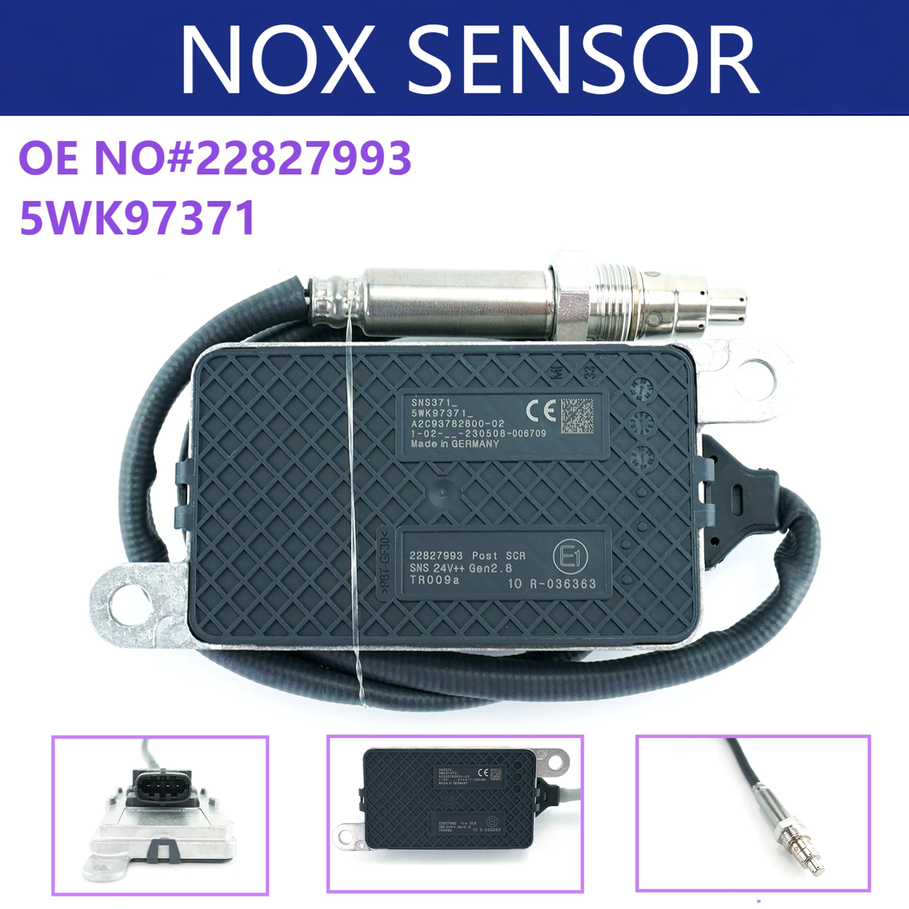 

5WK97371 22827993 A2C93782800 5WK9 7371_ Original New Nitrogen Oxygen Sensor Nox Sensor For VOLVO 24V Car