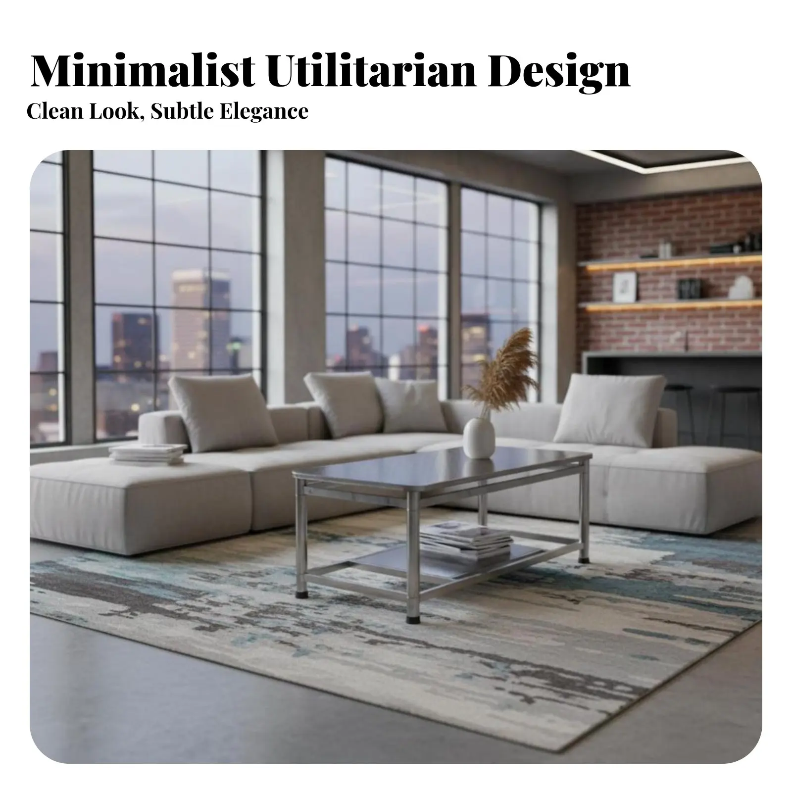 Imagen 5: Mesa baja de diseño minimalista para almacén, mesa rectangular de 2 niveles adaptable y de fácil montaje para sala de estar, espacios pequeños