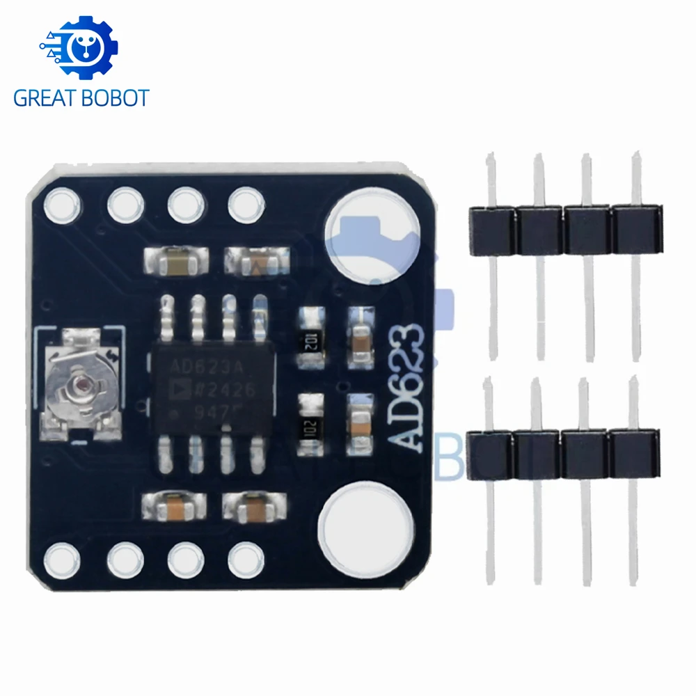 AD623 Gain Instrument Amp Module High CMRR Dual Single Supply 3V 5V 12V for Thermocouple Transducer