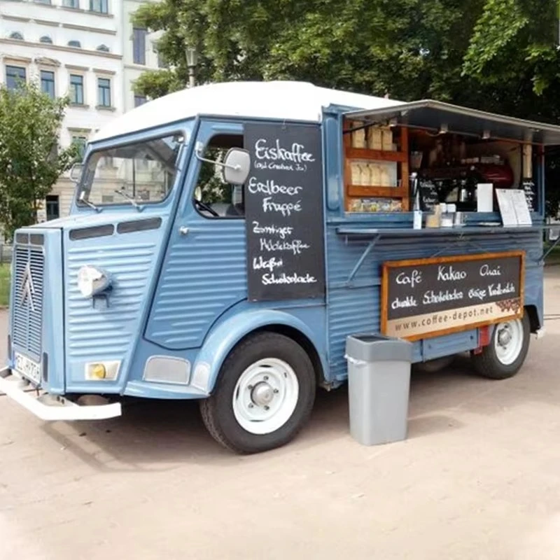 FOODLINE All Day Service Mobile Food Cart Indoor Outdoor Dual Use Expandable Counter Street Food Stall Unit