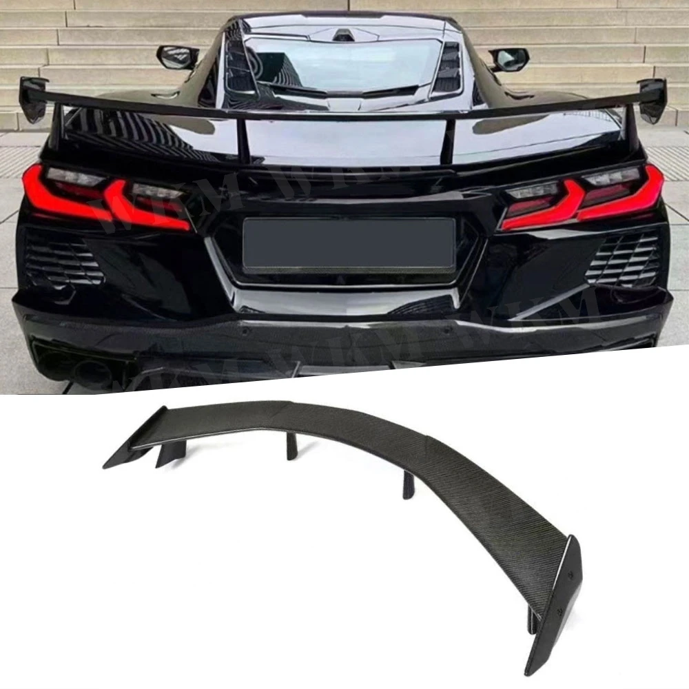 

Carbon Fiber Car Rear Spoiler Trunk Wing Body Kits For Chevrolet Corvette C8 2020 2021 Trunk Spoiler Wing Accessories