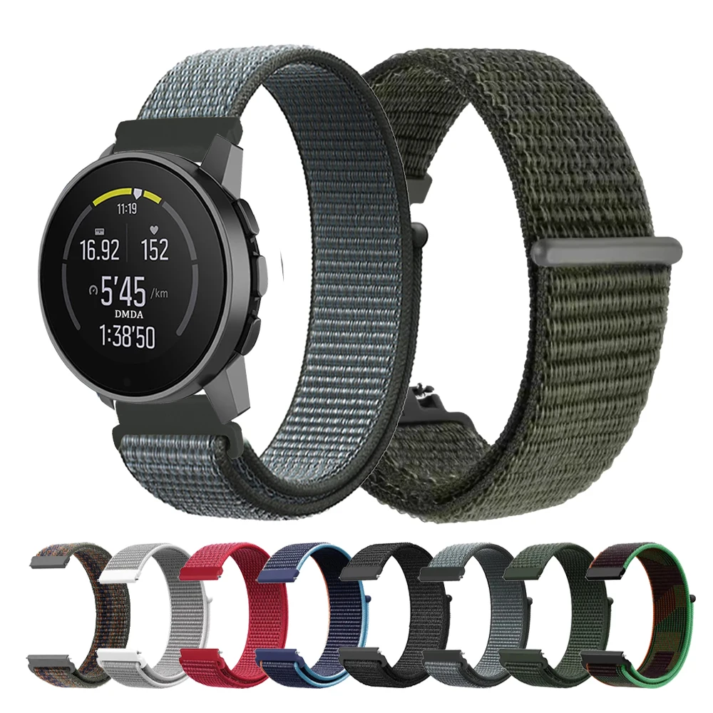 1pcs Nylon Band For SUUNTO 9 5 PEAK/3 Fitness Bracelet For SUUNTO OCEAN/VERTICAL/RACE Braided Strap 20mm 22mm Watchbands Correa