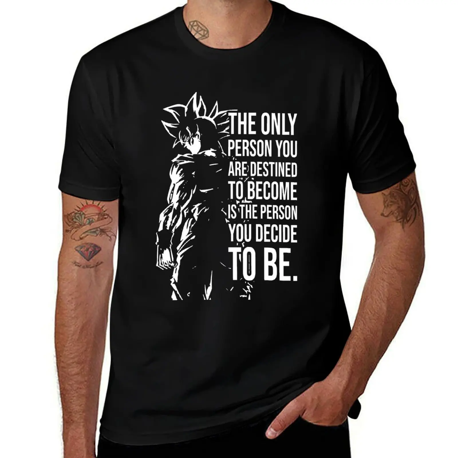 

The Person You Are Destined To Become - Anime Workout T-Shirt graphic shirts vintage anime shirt topping fitted t shirts for men