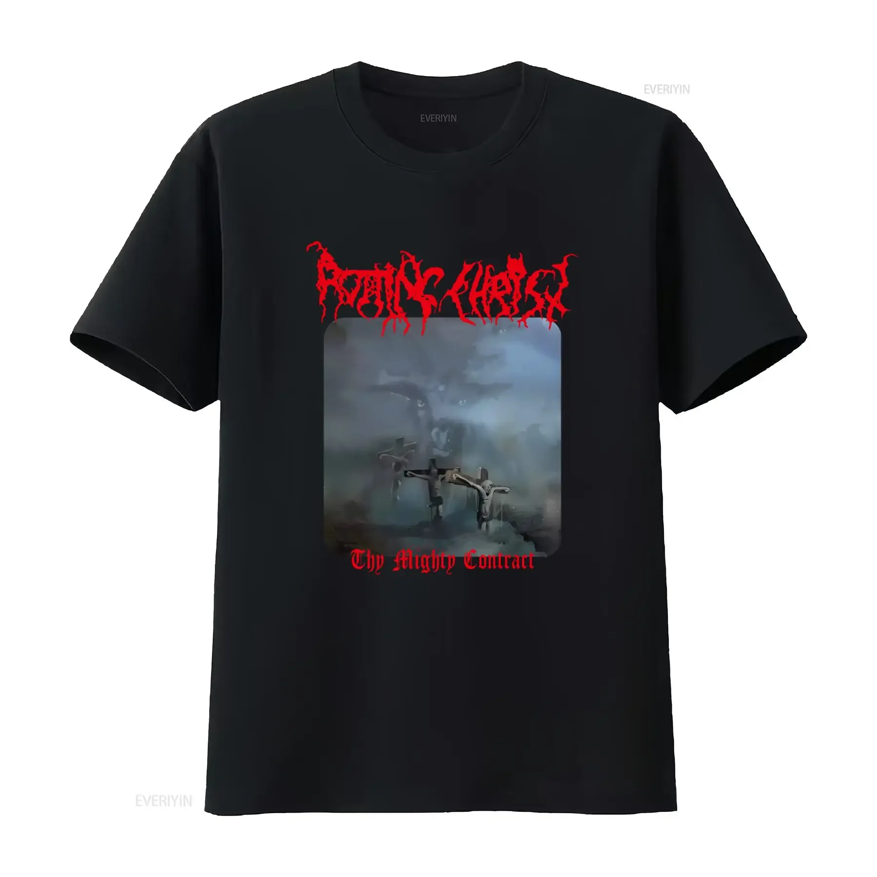 Rotting Christ Thy Mighty Contract Band T Shirt Perfect for Metal Fans Unique Design High Quality Print vintage Washed