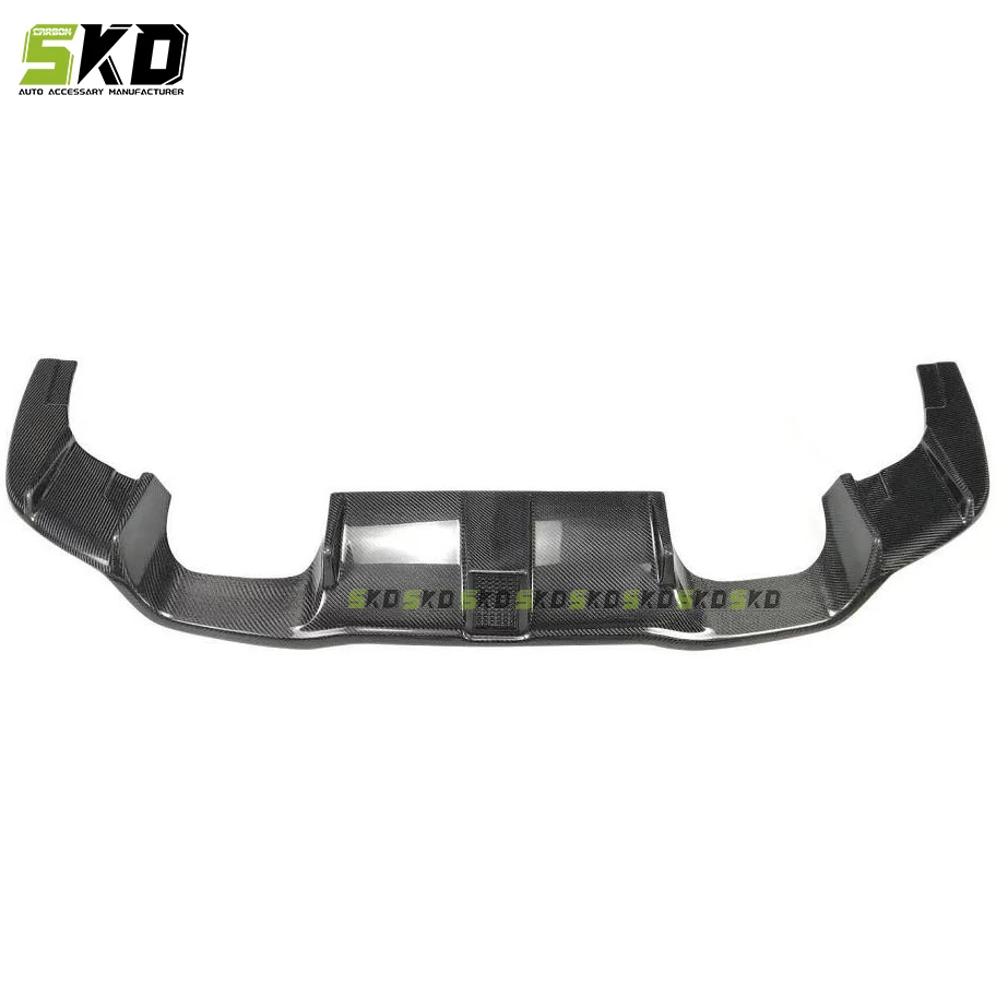 Shark Dynamic Rear Body Kit for BMW 2015 to 2021 F87 M2 M2C Dry Carbon Fiber K Style Rear Lip Diffuser with Light