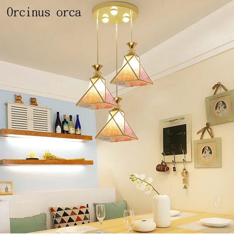 

Dining room lamp chandelier three simple modern single head table lamp creative bedroom light corridor lounge LED