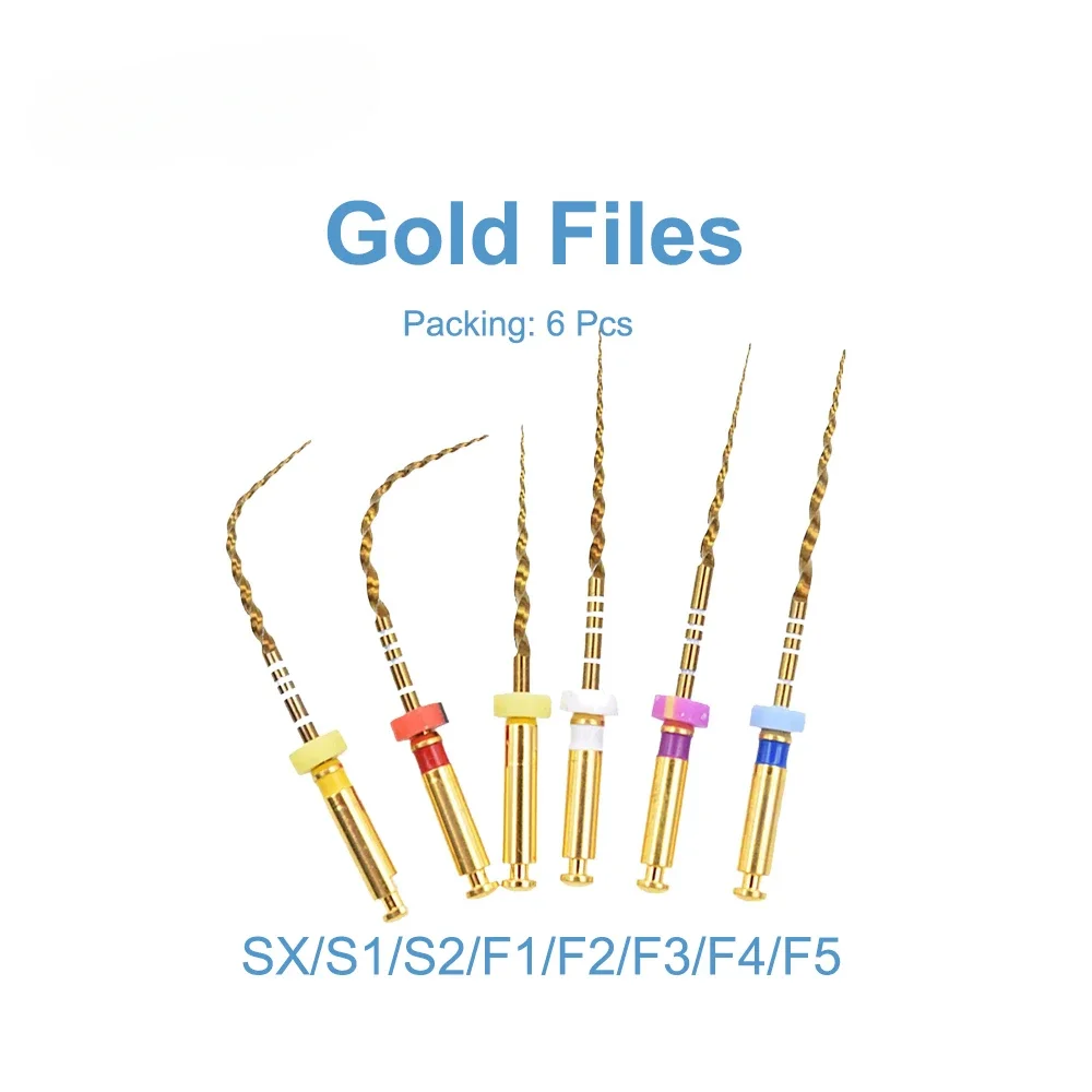 Dentals Instrument Heat Activation Super File Gold Rotary Flexible Engine Taper Files Root Canal Dentists Tool Material