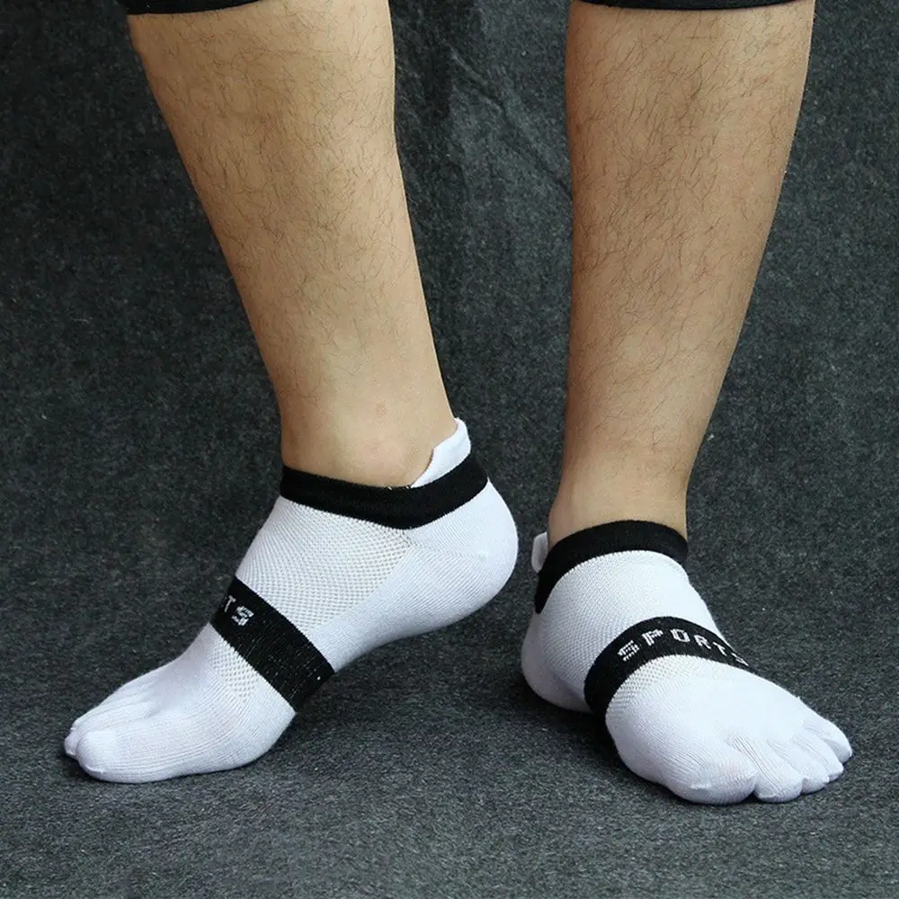 Men Breathable Hosiery Bike Bicycle Hiking Anti-slip Five Toe Socks Five Finger Socks Sports Socks Mesh Socks